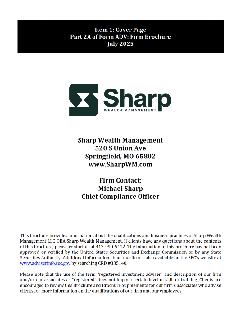 Sharp ADV Part 2A Doc